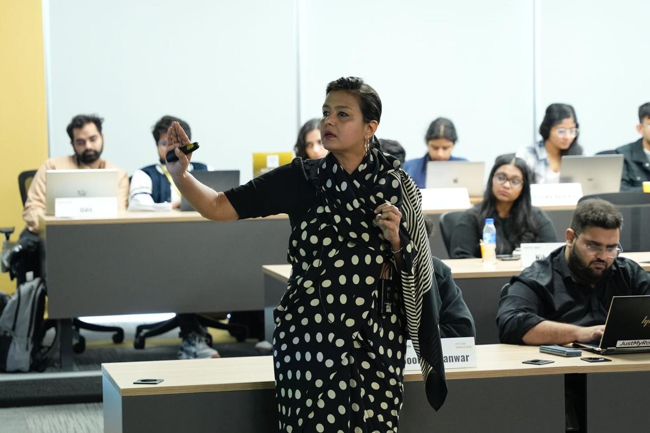 Leading a session with a founders' cohort